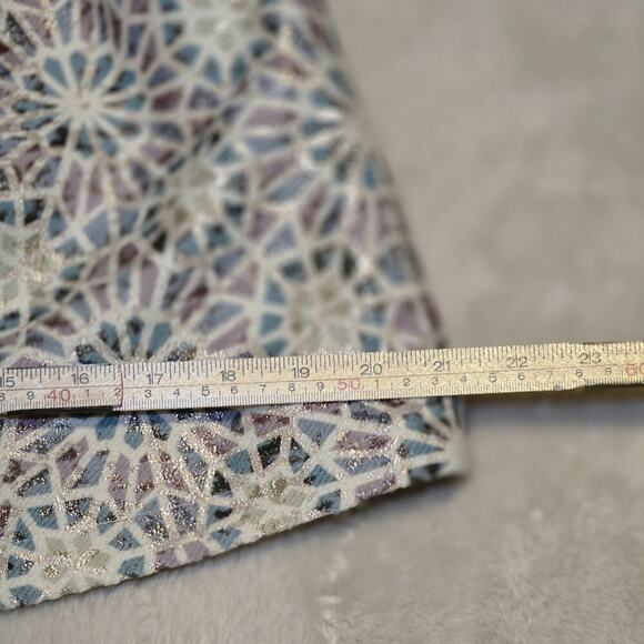 Mi ami Metallic Brocade Mini Skirt Women's Small - Geometric Jacquard High Waist - Picture 13 of 16